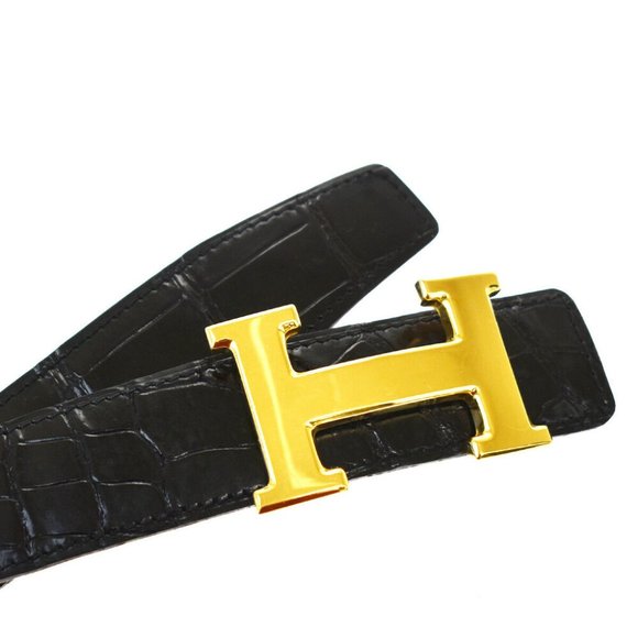 HERMES Constance H Buckle Belt Crocodile Porosus L main image 9